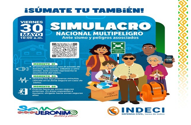 SUMATE AL SIMULACRO NACIONAL MULTIPELIGRO.