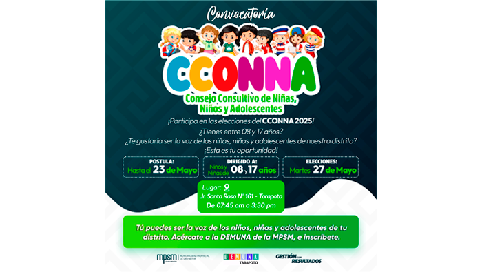 Participa en la elecciones del CCONNA 2025.