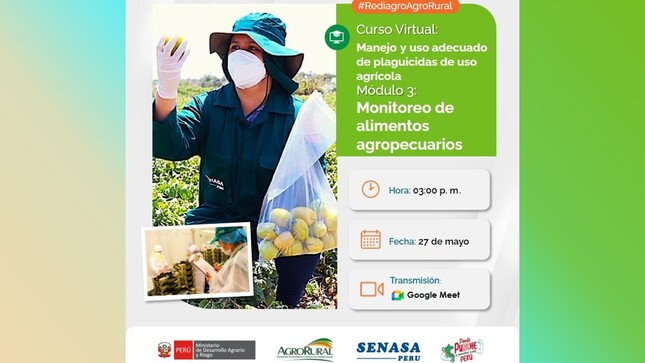 Manejo y uso adecuado de plaguicidas  Módulo 3 Monitoreo de alimentos