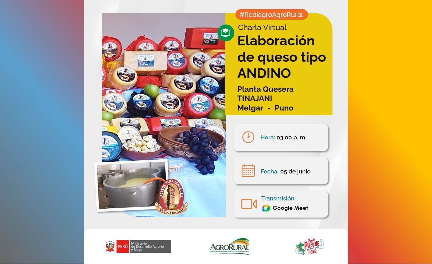 Elaboración de queso tipo andino Planta quesera Tinajani – Melgar-Puno