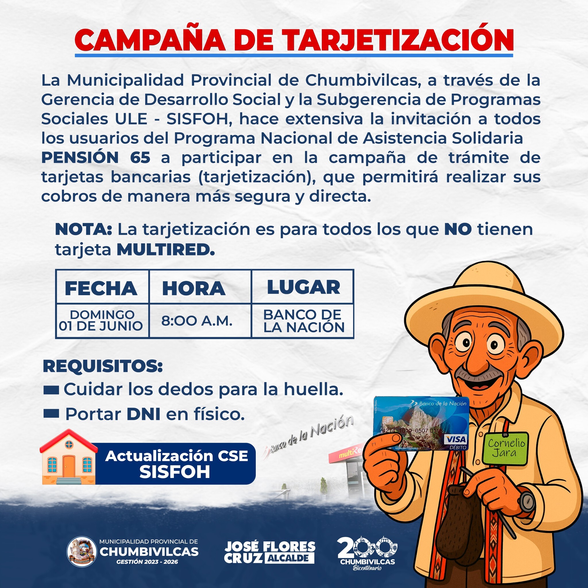 Campaña de tarjetización