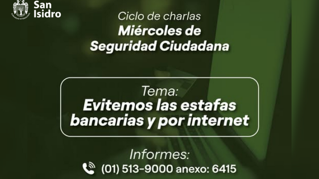 Charla: Evitemos las estafas bancarias y por internet