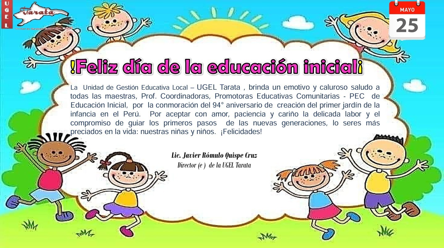 FELIZ DÍA EDUCACIÓN INICIAL