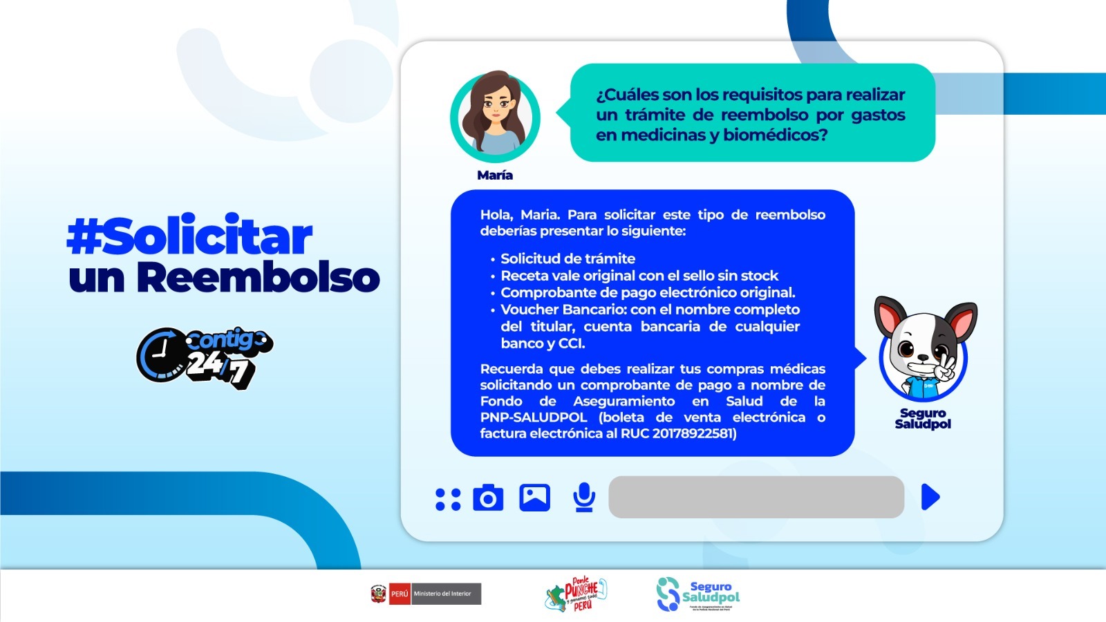 Orientación sobre reembolsos de medicamentos en Seguro Saludpol