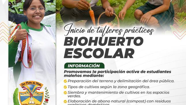 Inicio de los Talleres Prácticos para la Implementación del Biohuerto Escolar