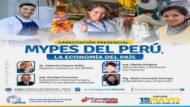 Sabemos que las Mypes son el verdadero motor de nuestra economía! Por ello, la Dirección Regional de Trabajo y Promoción del Empleo - Piura