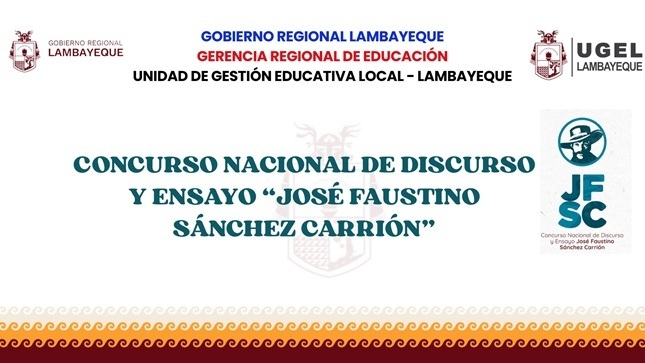 Orientaciones del Concurso Nacional de Discurso y Ensayo José Faustino Sánchez Carrión