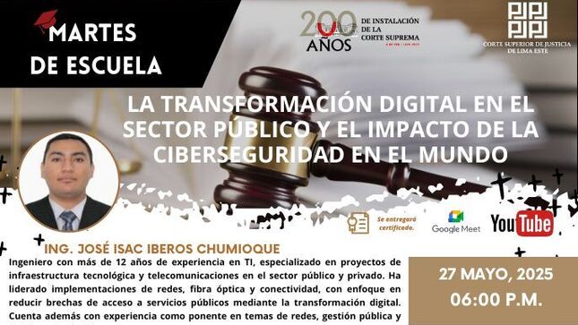 Ponente : Ing. José Isac Iberos Chumioque
