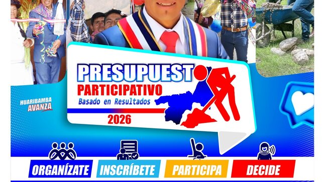 TALLER: 30 de Mayo.
LUGAR: Municipalidad Distrital de Huaribamba.
INSCRIPCIÓN: 30 de mayo (Municipalidad Distrital de Huaribamba).
🕘HORA: 10:00 am