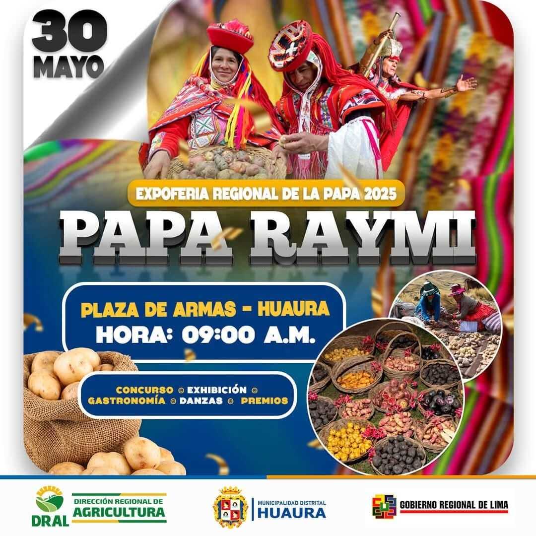 CONCURSOS DE PLATOS Y/O DERIVADOS INNOVADORES DE LA PAPA EN LA 𝗘𝗫𝗣𝗢𝗙𝗘𝗥𝗜𝗔 𝗥𝗘𝗚𝗜𝗢𝗡𝗔𝗟 "𝗣𝗔𝗣𝗔 𝗥𝗔𝗬𝗠𝗜 𝟮𝟬𝟮𝟱" || Este viernes 30 de mayo