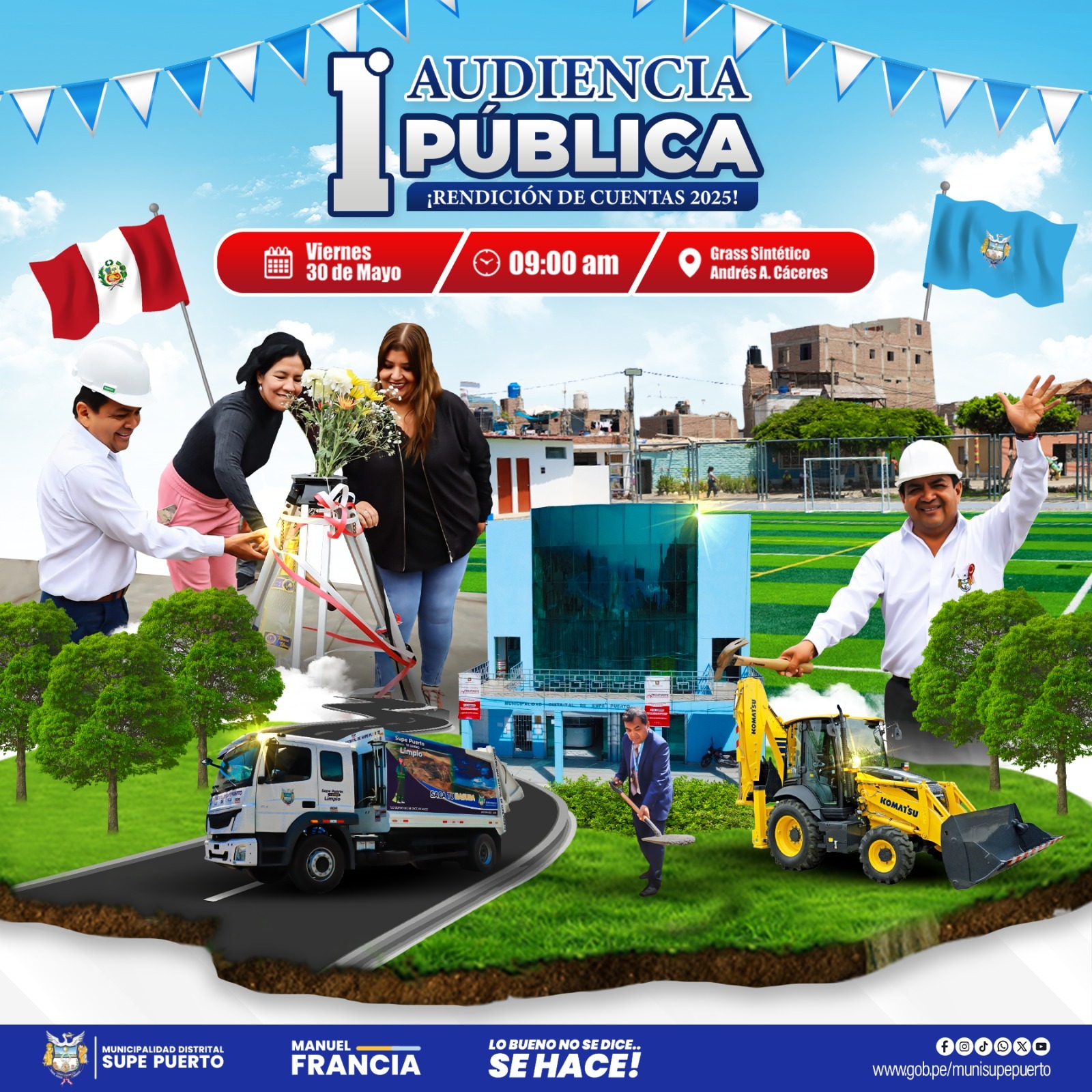 Primera Audiencia Pública de Rendición de Cuentas del año 2025 del Distrito de Supe Puerto.