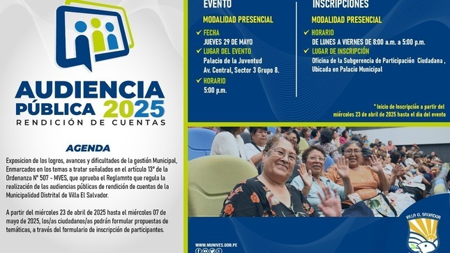 Audiencia Pública 2025 - Rendición de cuentas