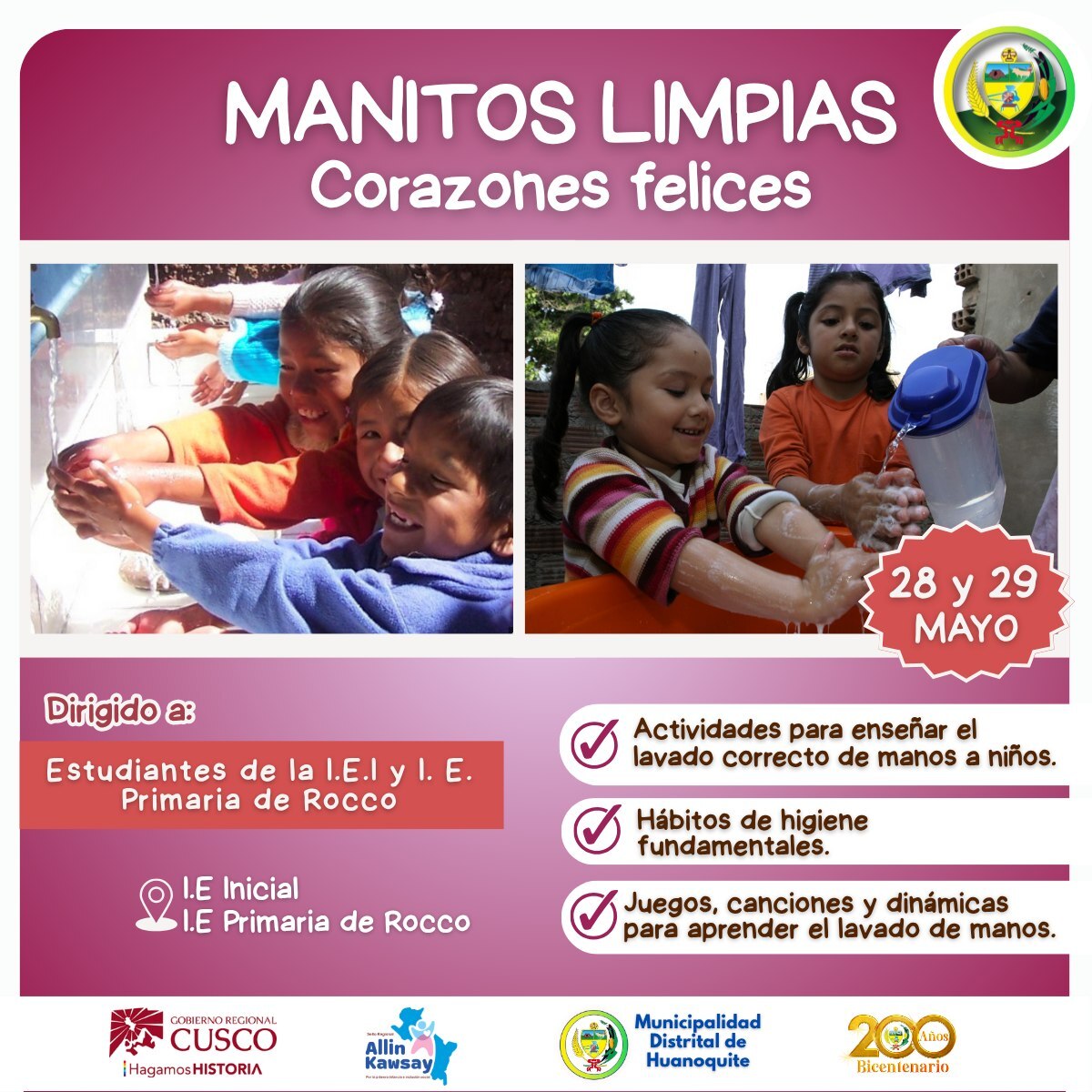 Manitos Limpios Corazones Felices