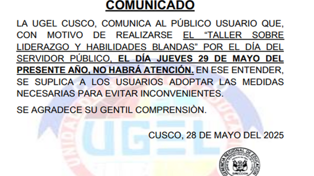 Comunicado Importante - Recursos Humanos