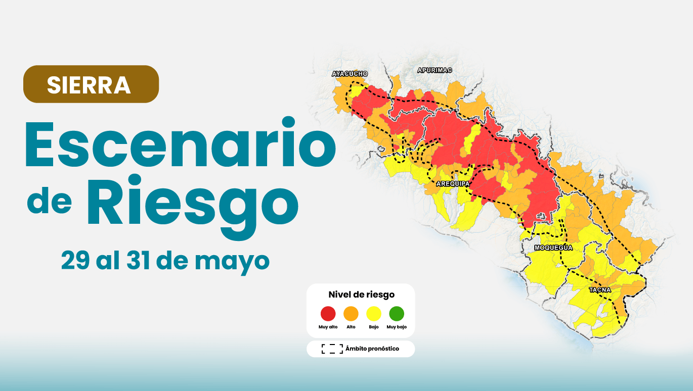 Escenario descenso temperatura nocturna sierra centro y sur 29 al 31 mayo 2025