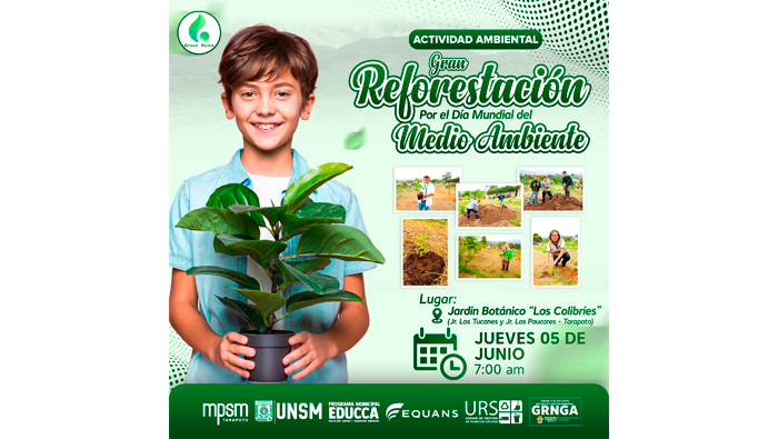 Gran reforestaciΓ³n masiva de plantones por el DΓa Mundial del Medio Ambiente.