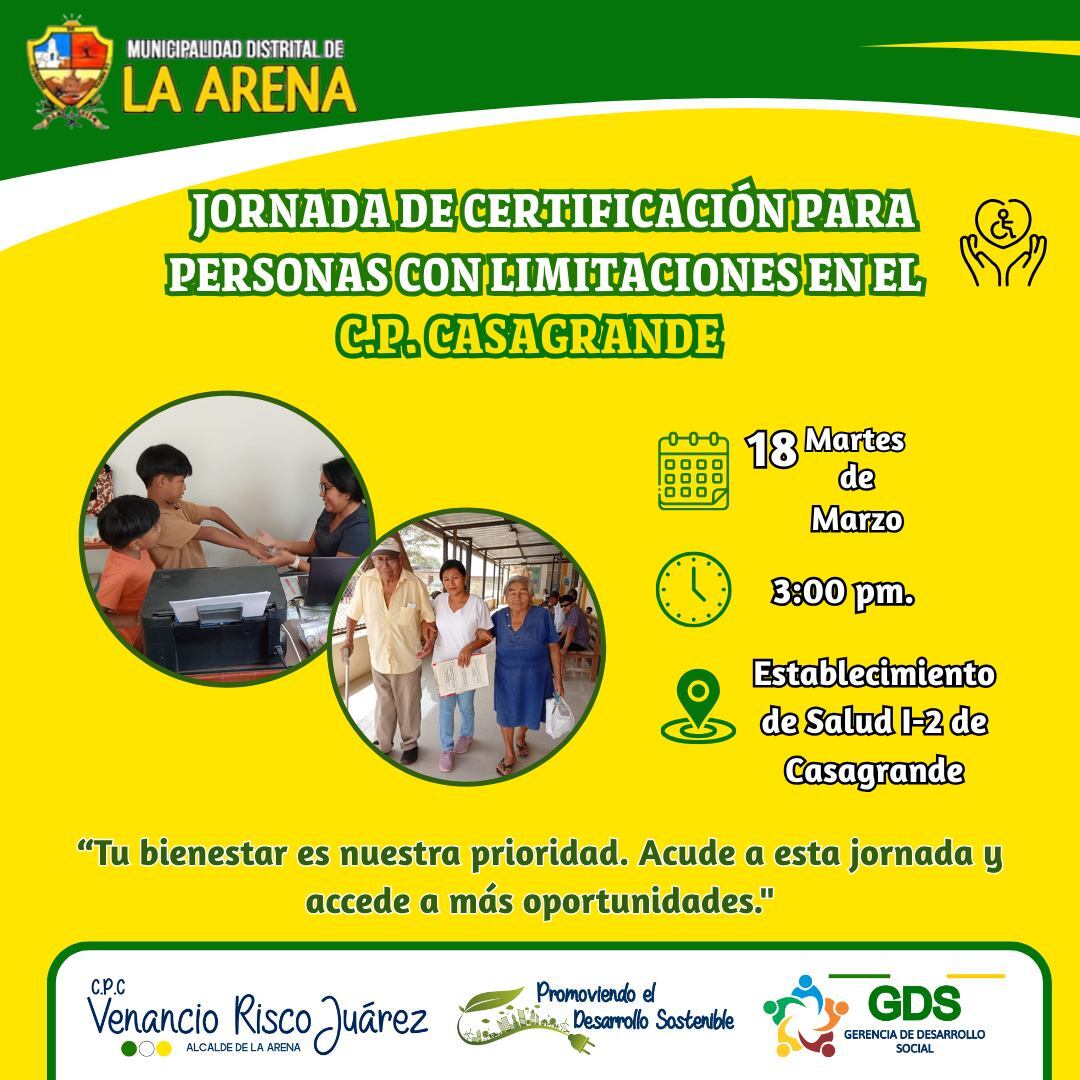 Jornada de CERTIFICACIÓN para Personas con Limitaciones