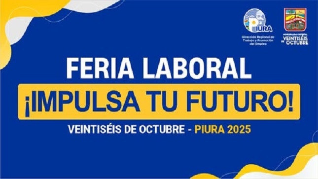 Evento de Dirección Regional de Trabajo y Promoción del Empleo Piura
Frontis de la Municipalidad Veintiséis de Octubre