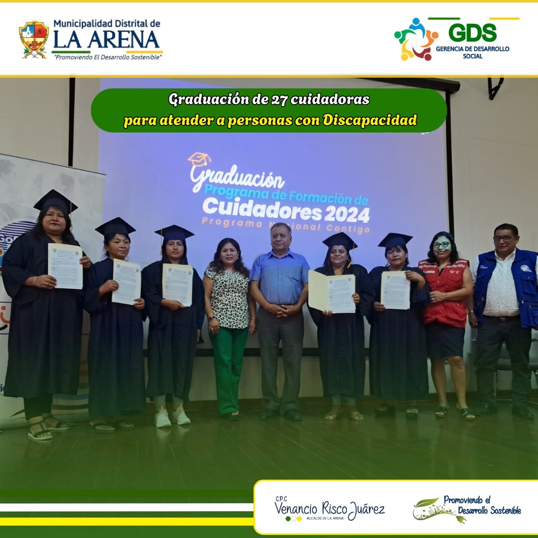 Graduación de 27 Cuidadoras Para Atender a Personas con Discapacidad