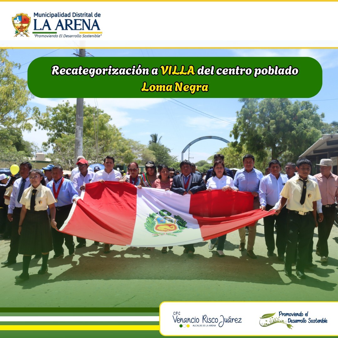 Recategorización a Villa del Centro Poblado LOMA NEGRA