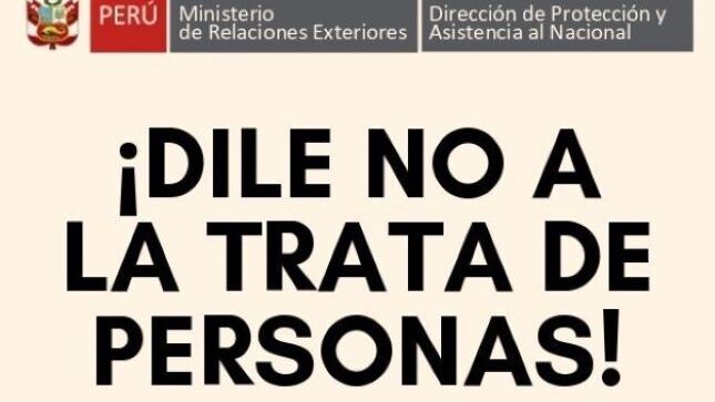 No a la trata de personas