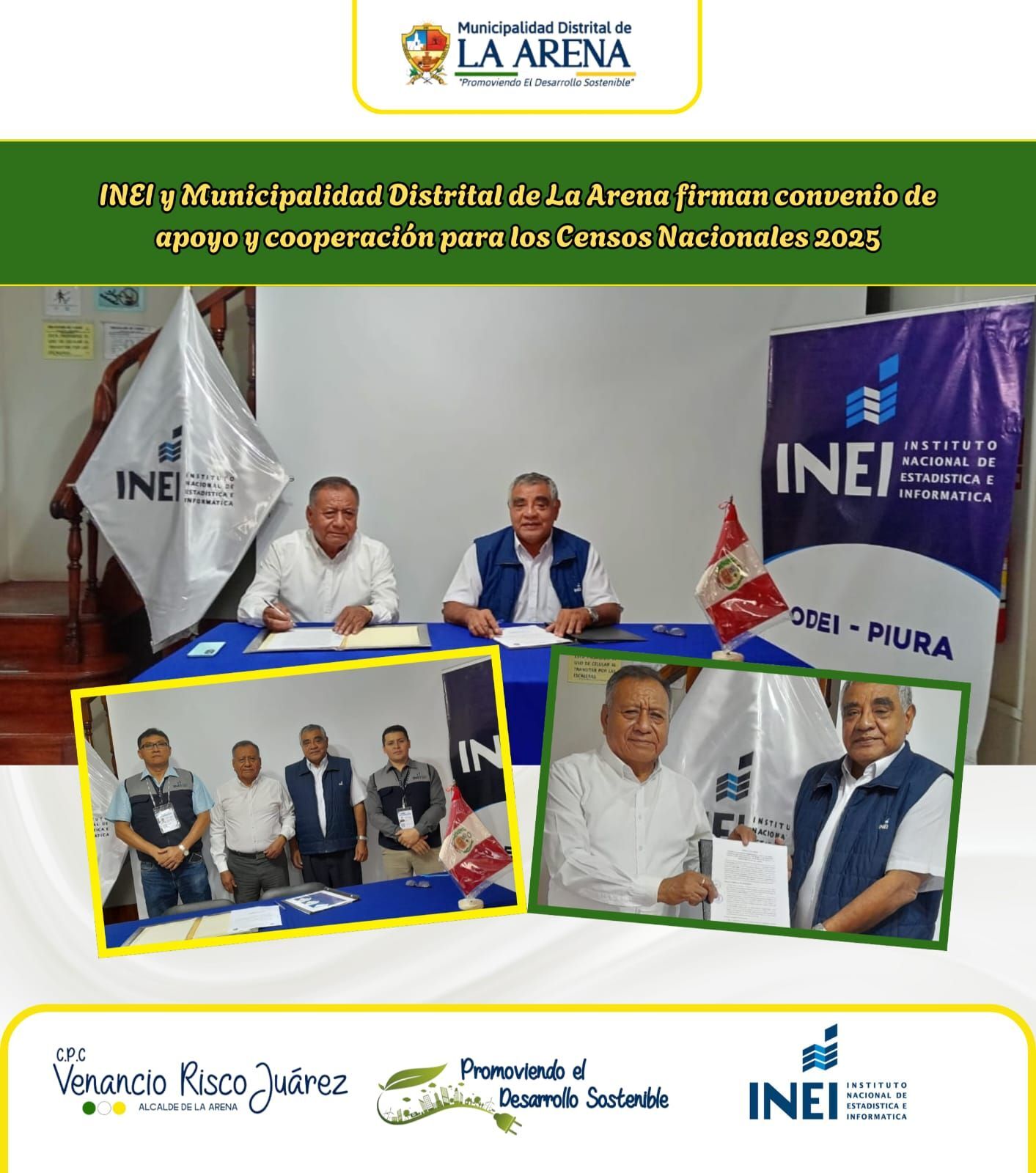 Convenio de Apoyo y Cooperación para los CENSOS NACIONALES