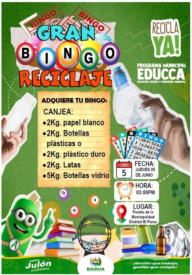 ¡Gran bingo de reciclaje!
