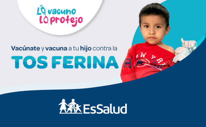 Vacuna a tu hijo contra la tos ferina. Lo vacuno, lo protejo.