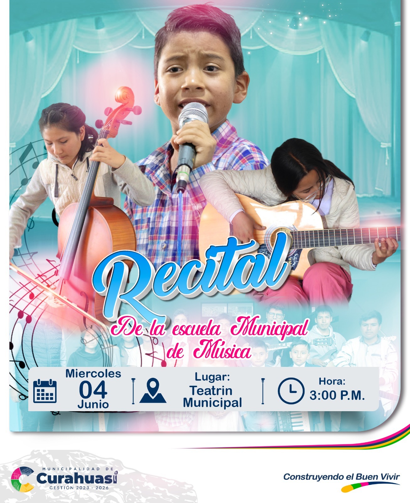 Ven al Recital de la Escuela de Mรบsica de la Municipalidad de Curahuasi