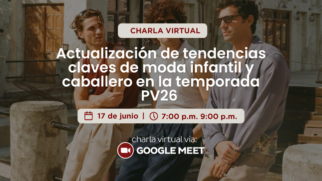 Actualización de tendencias claves de moda infantil y caballero PV26