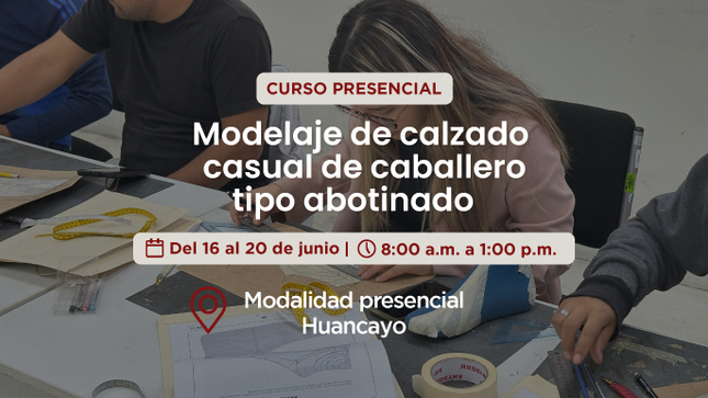 Modelaje de calzado casual de caballero tipo abotinado