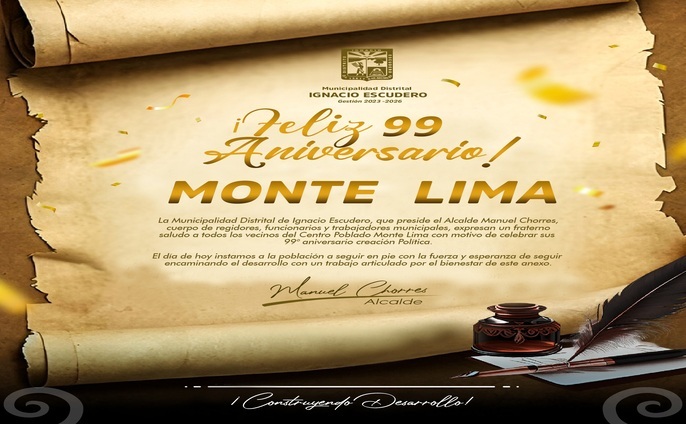 Centro Poblado Monte Lima.