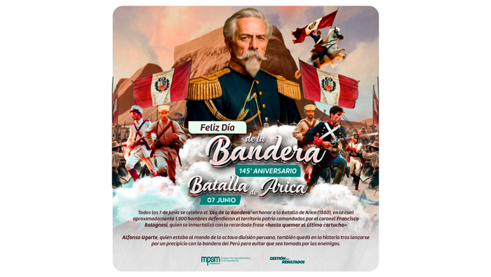 Día de la Bandera - 145 aniversario de la batalla de Arica.