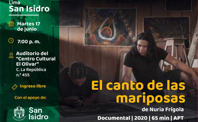 Cine: Butacas abiertas “El canto de las mariposas” | 17 de junio - 7 p. m.