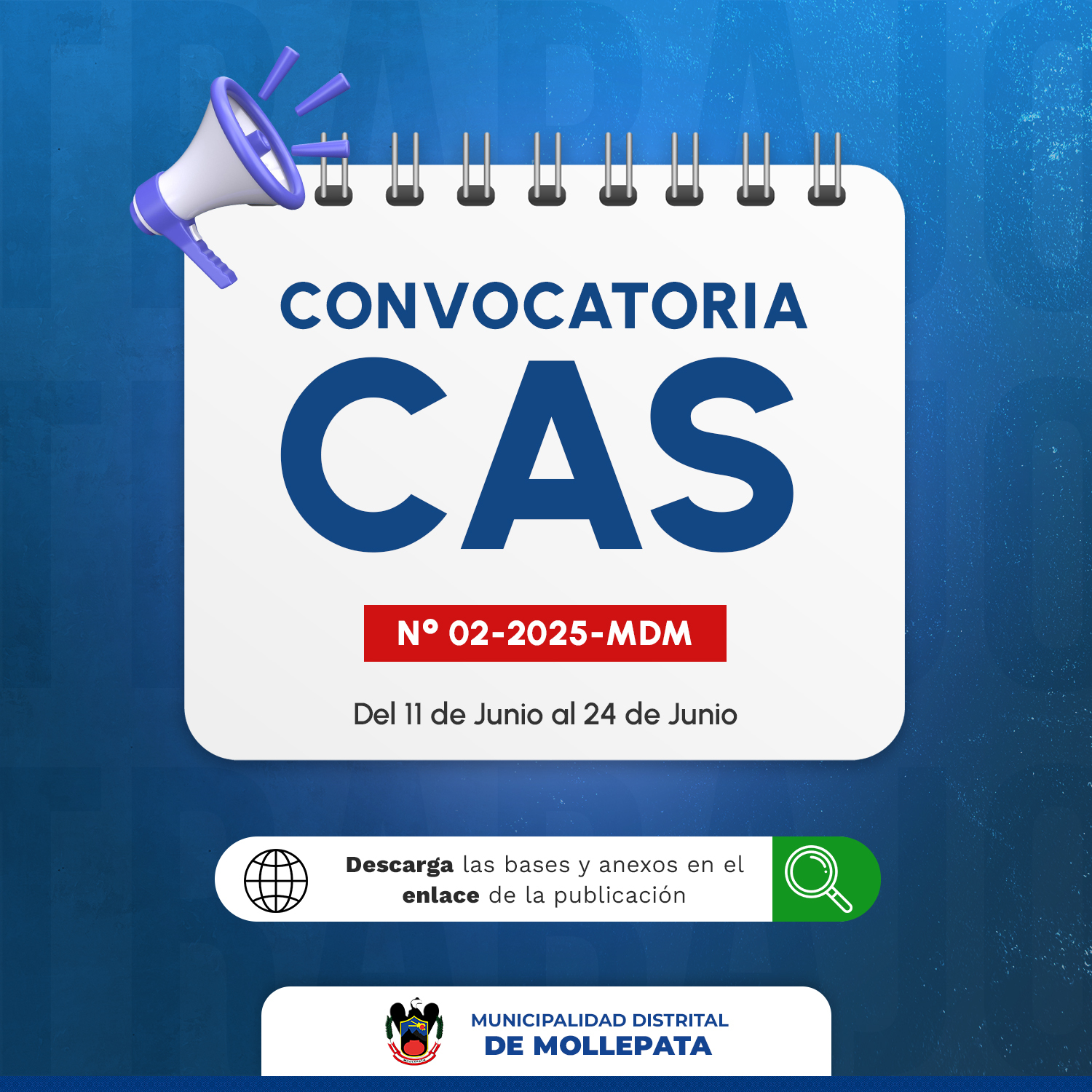 Convocatoria CAS N° 02-2025-MDM