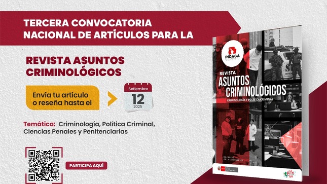 Convocatoria Revista Asuntos Criminológicos N.°3
