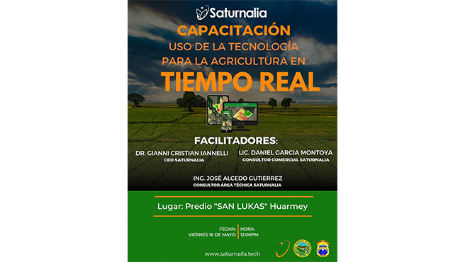 Capacitación uso de la tecnología para la agricultura en tiempo real