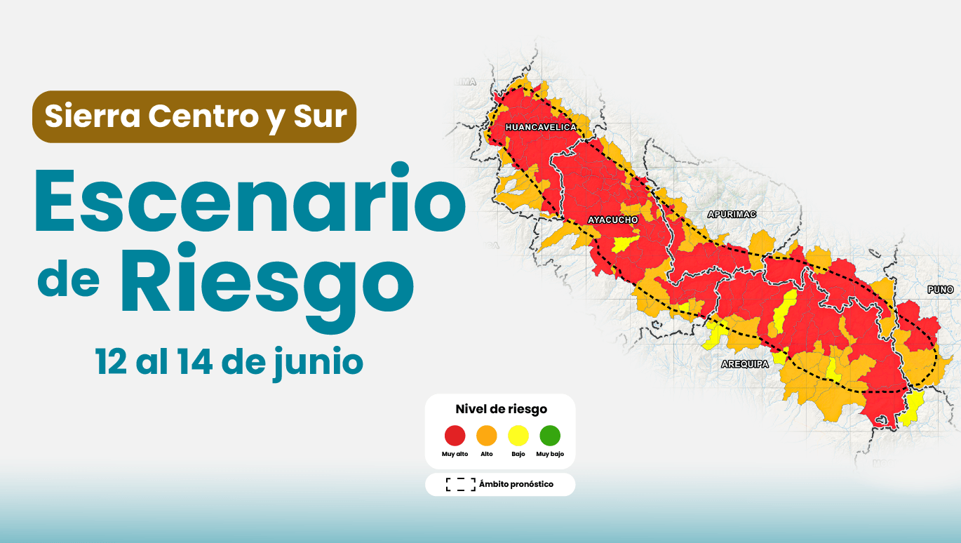 Escenario descenso temperatura nocturna sierra centro y sur 12 al 14 abril 2025