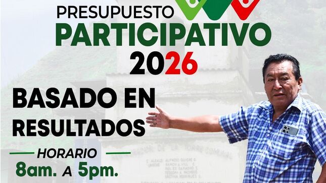 Este miércoles 30 de abril de 10:00 a m. En el Salón de Actos de la Municipalidad Distrital de Surco, que conduce el alcalde Alfredo Quispe Córdova, llevará a cabo el proceso de #PresupuestoParticipativo2026