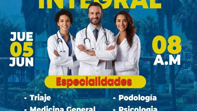 Este 05 de junio se llevara la primera campaña medica integral 2025