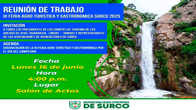 Presidentes de los comités de turismo de Ayas, Huaquicha, Linday - Songos y Asociaciones de productores de Surco.
