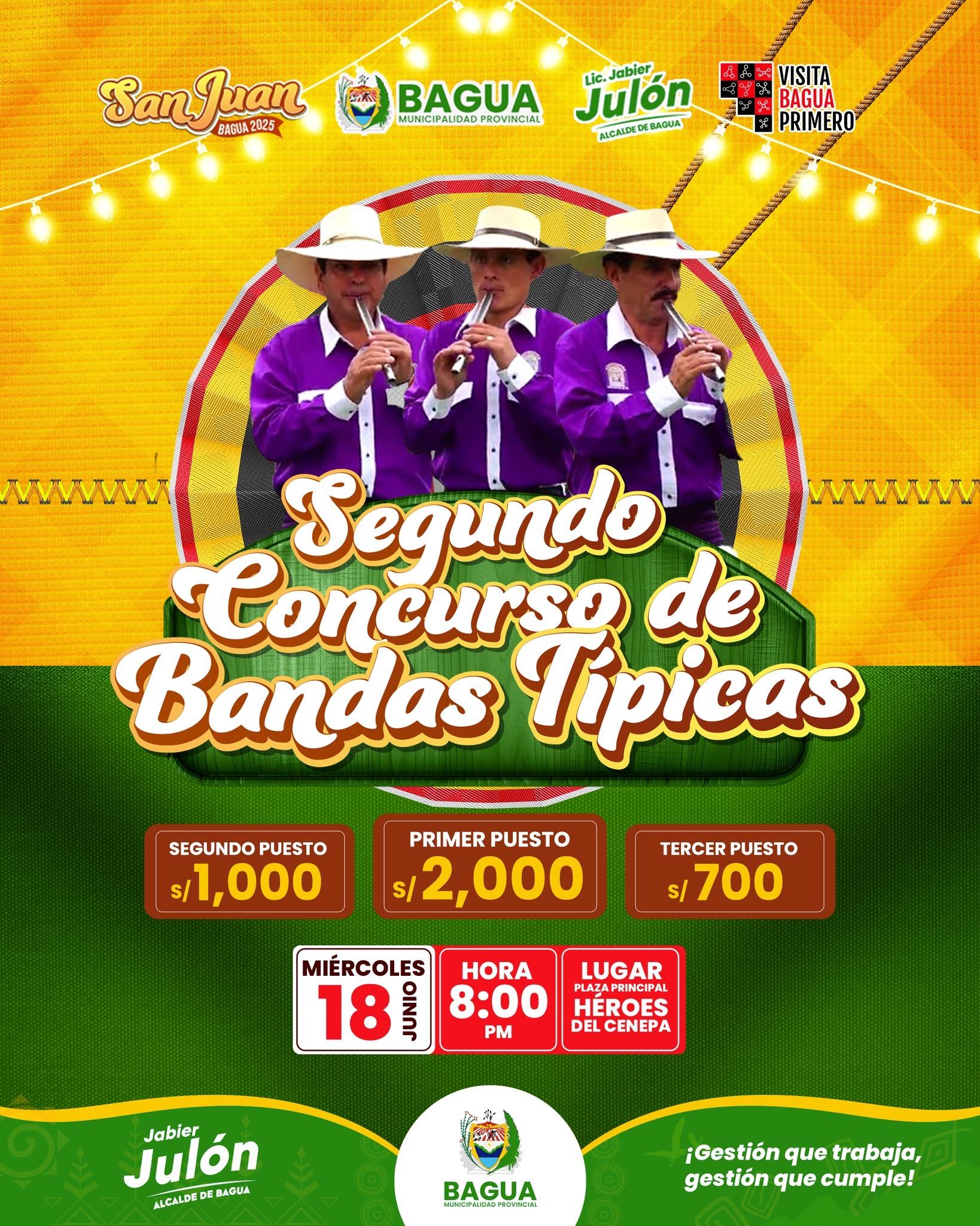 Segundo Concurso Interprovincial de Bandas Típicas.
