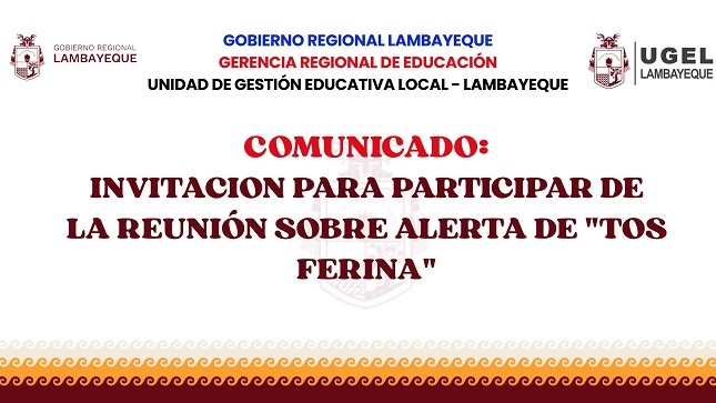 Reunión sobre alerta de "TOS FERINA"