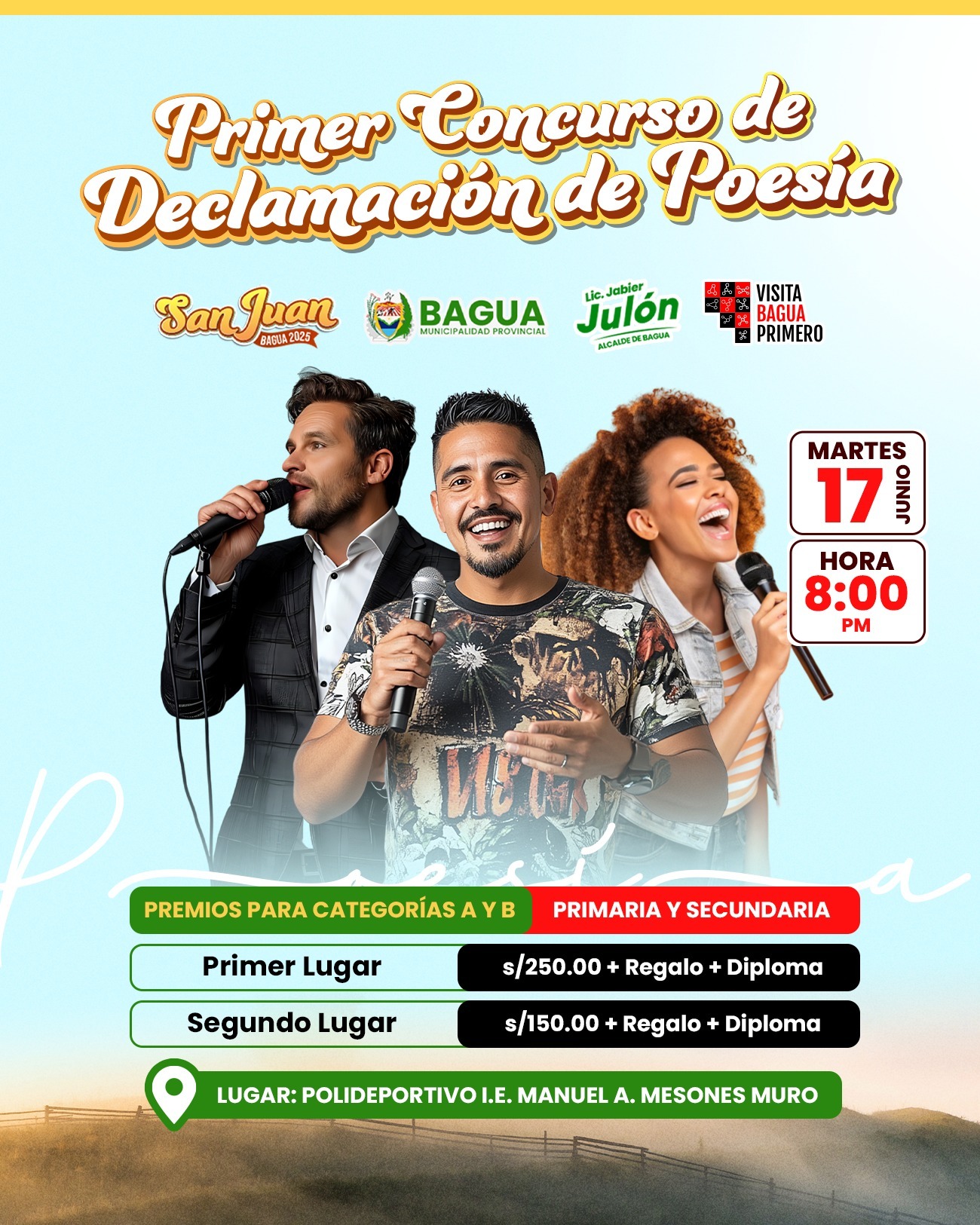 Primer Concurso de Declamaci贸n de Poes铆a.