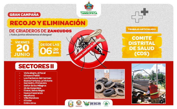 6.ª Campaña de Recojo y Eliminación de Criaderos de Zancudos