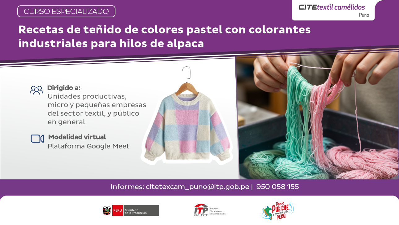Curso virtual: Recetas de teñido de colores pastel con colorantes industriales