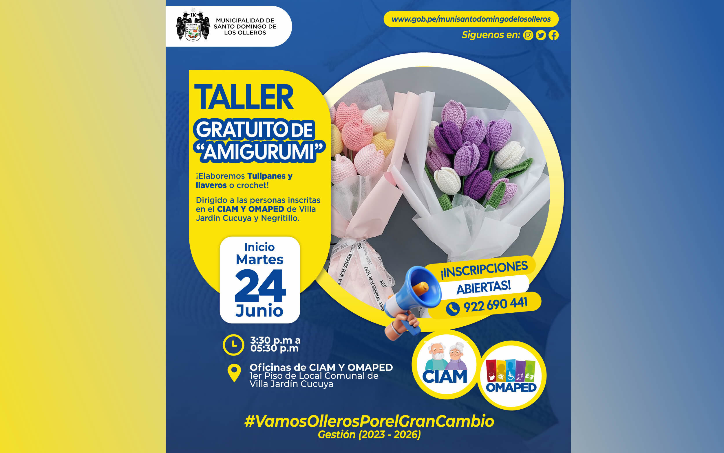 ¡Inscríbete en nuestro Taller Gratuito de Amigurumi!