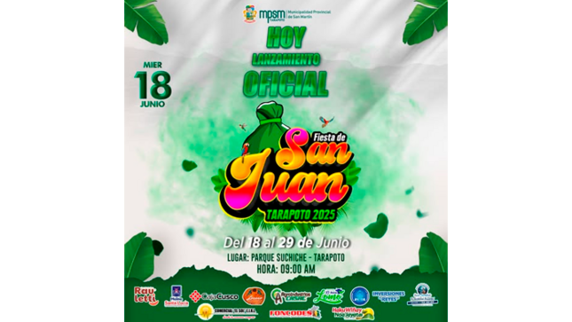 Invitación al lanzamiento de la programación general "Fiesta de San Juan 2025".