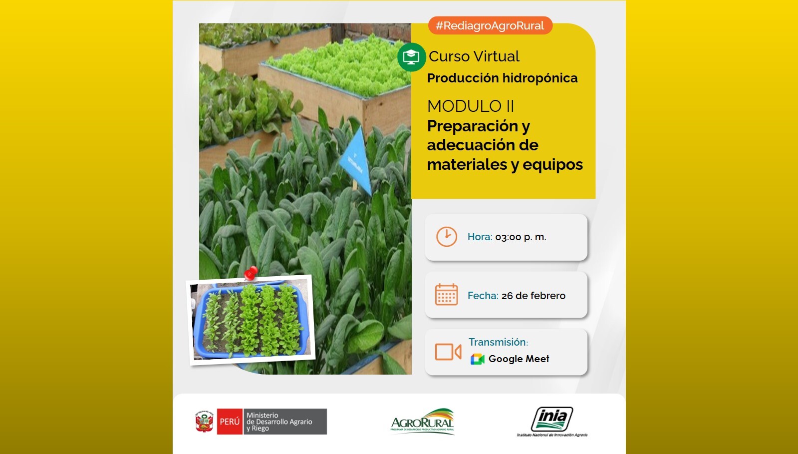 Producción hidropónica MODULO II Preparación y adecuación de materiales