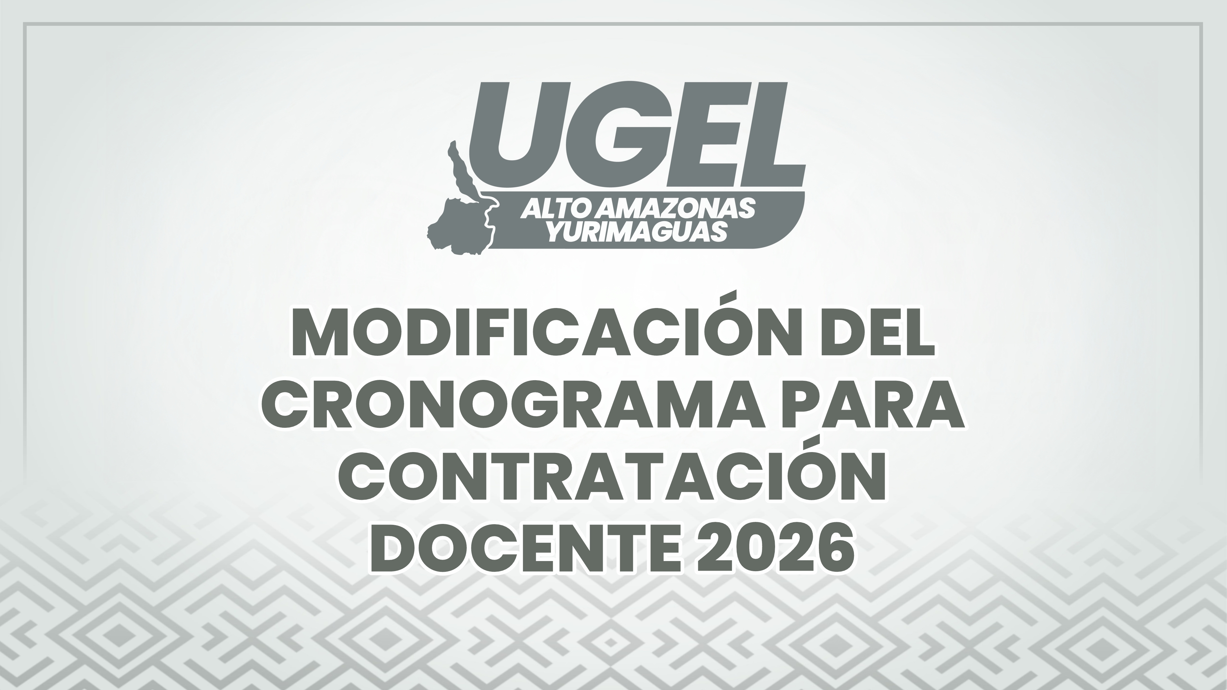 Modificación del cronograma para la contratación docente 2026